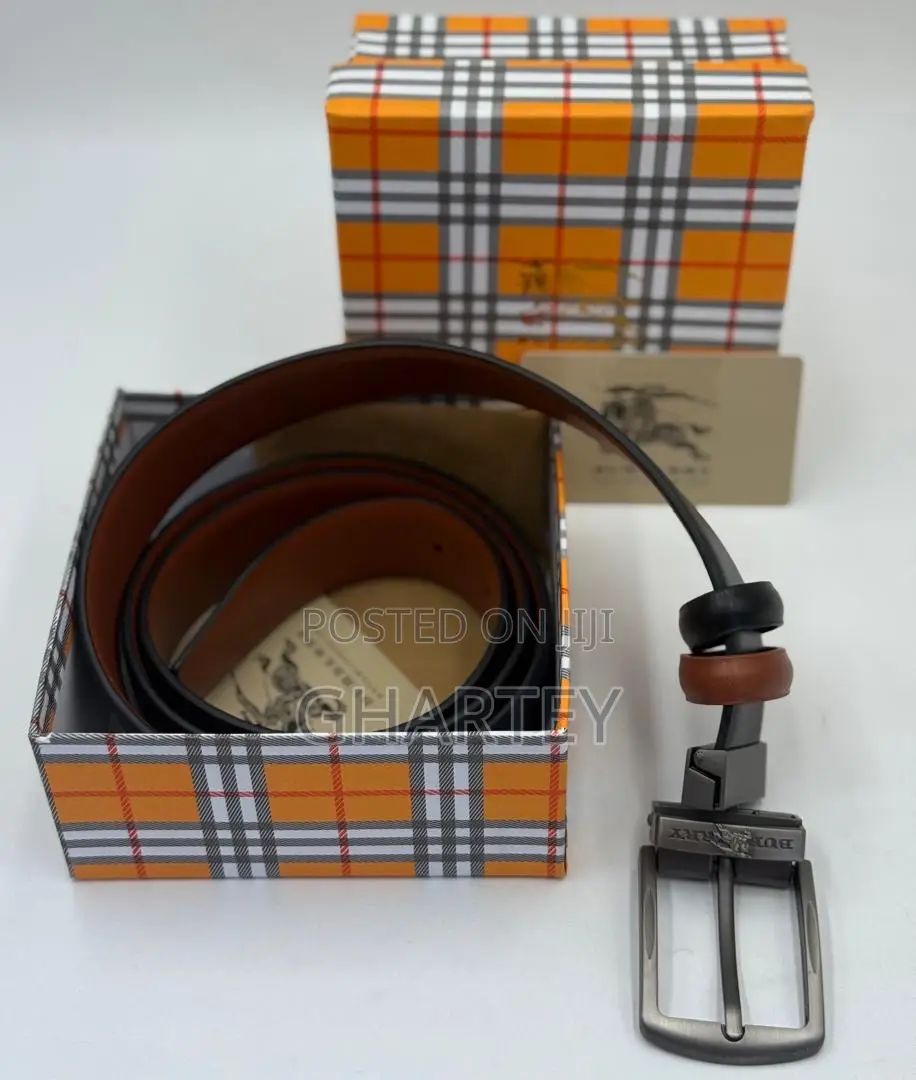 Burberry Reversible Leather Belt - Pin Buckle