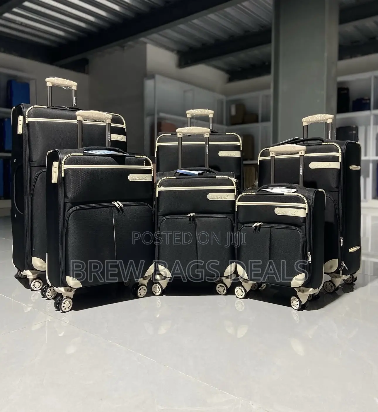Original Sanzheng 6 In One(6set) Fabric Material Traveling Bag