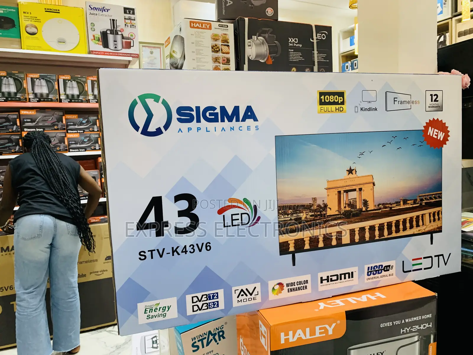 High Quality Slim FHD Satellite Digital Sig-K43v6. 43” Sigma