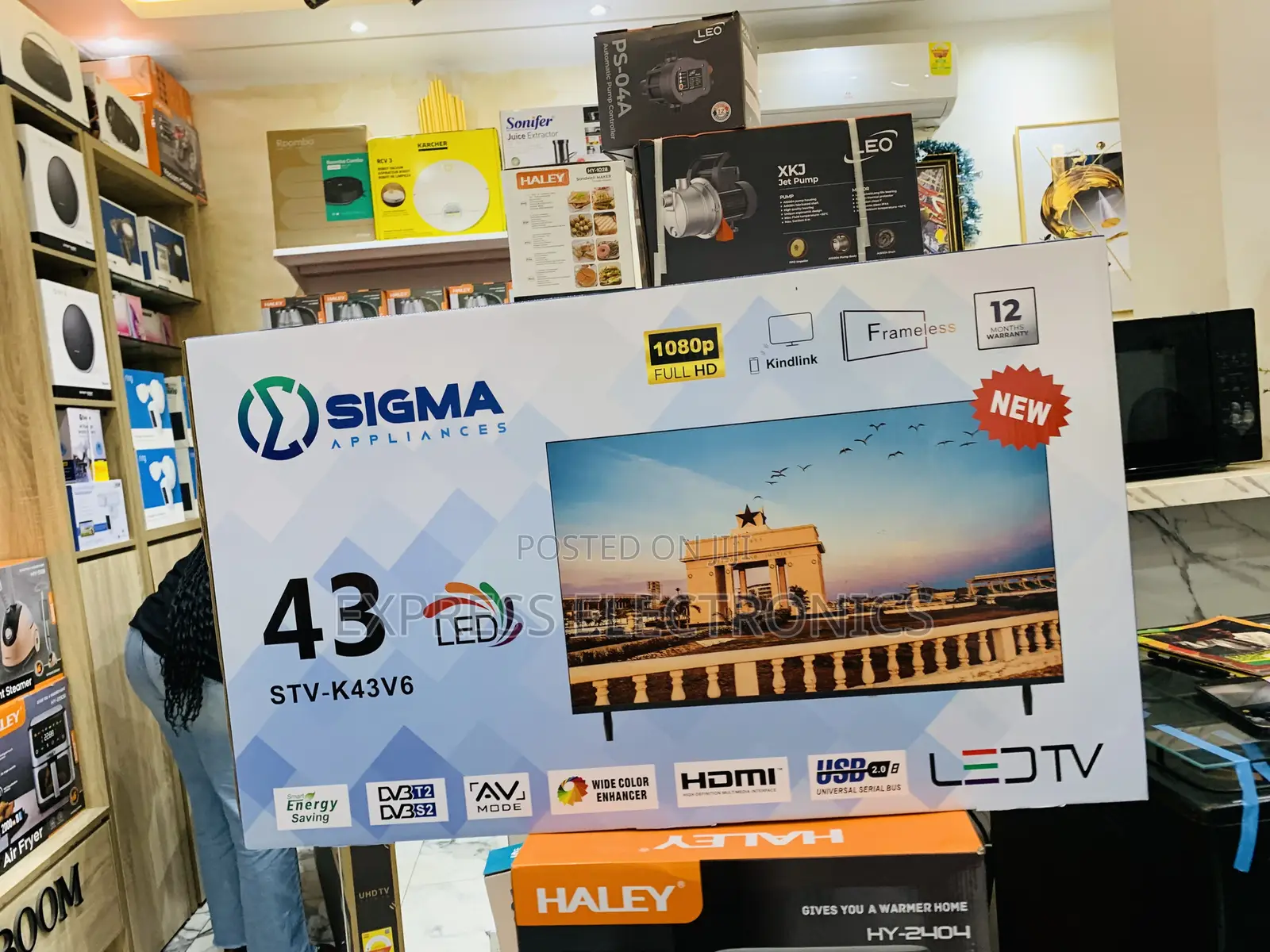 Available Now at Store Sig-K43v6. FHD Satellite Digital 43”