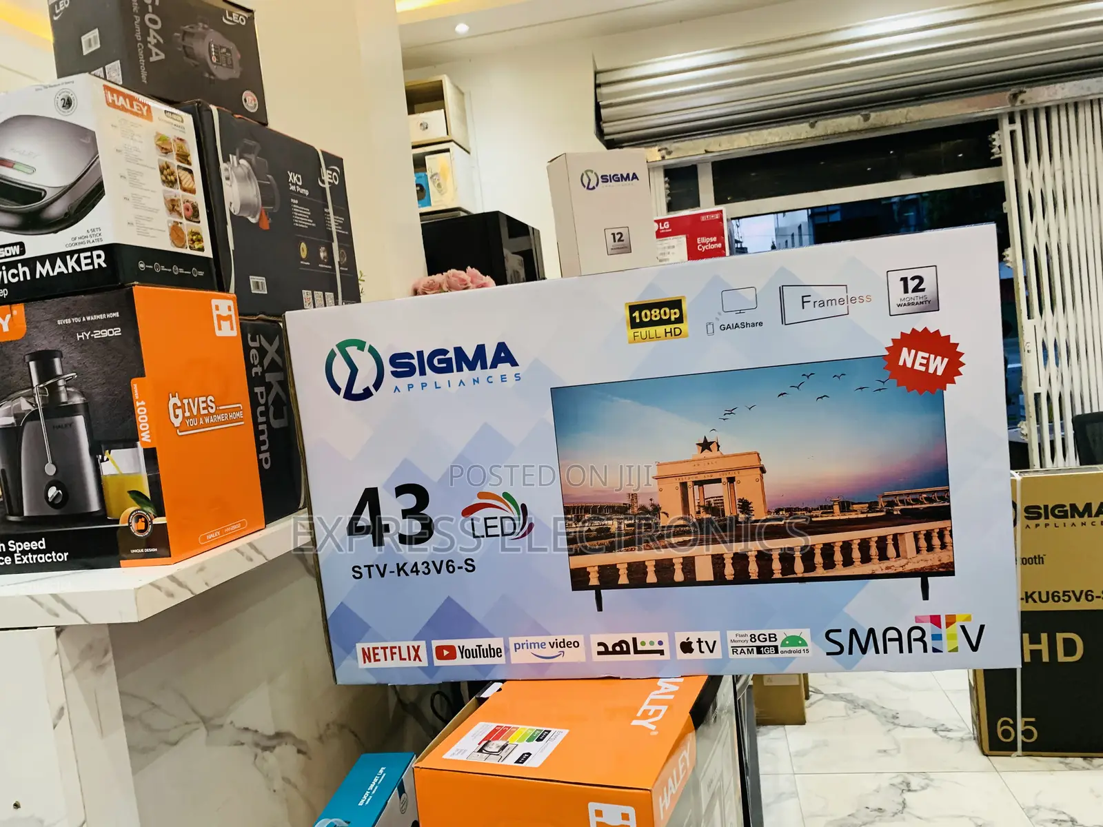 Available Now at Store Sig-K43v6-S FHD Smart Satellite 43”