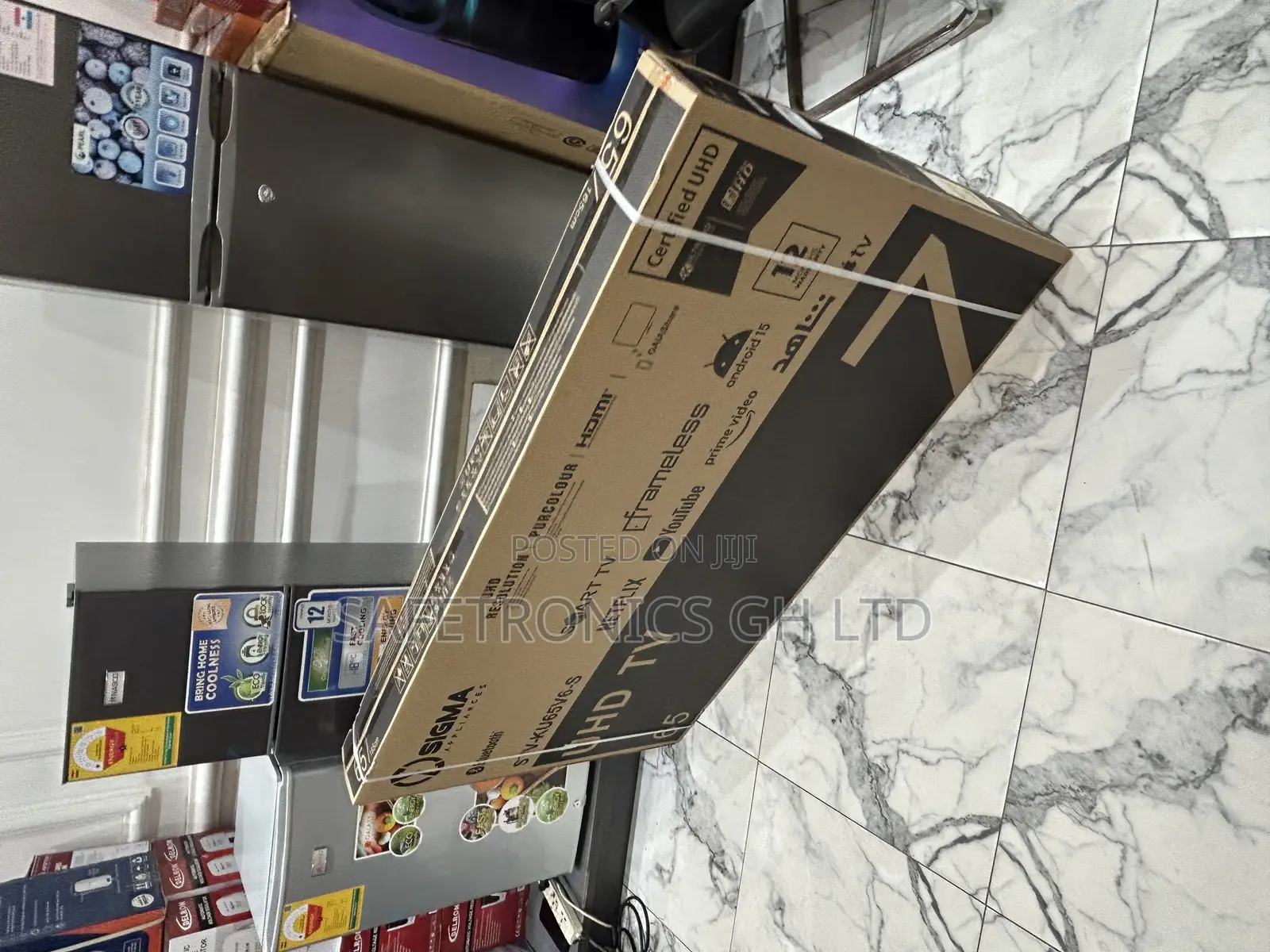 Get Frameless 65 Inch Sigma (Sig-Ku65v6-S) Smart Uhd Led Clear Tv