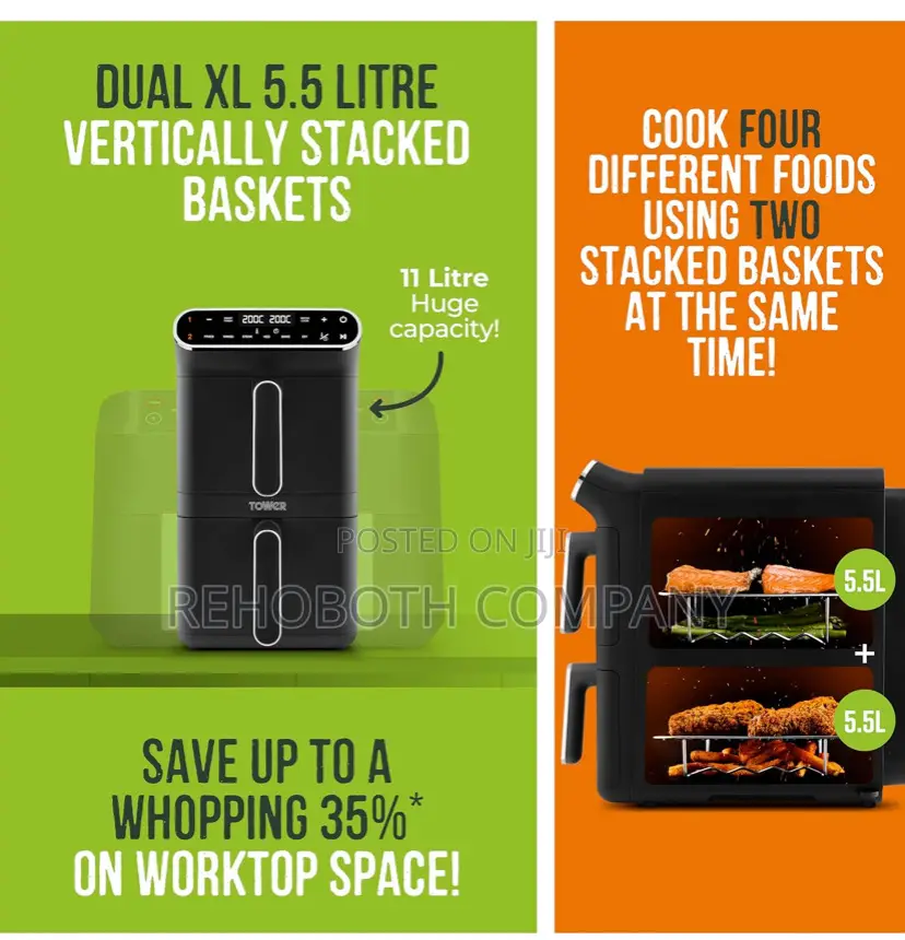 Tower 11 Litre Dual Layer Air Fryer