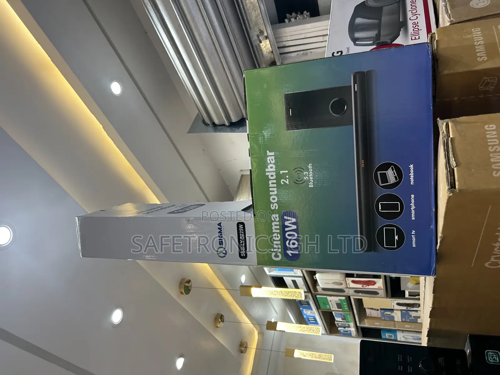 Choose Black 160w Bluetooth (Ssb-Ly-S225w) Wireless Sigma Soundbar