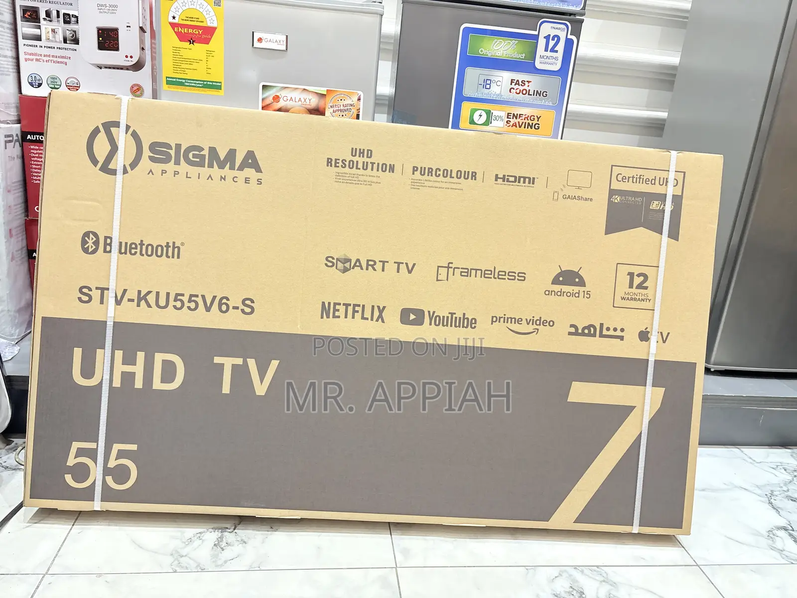 High Quality Sigma 55 Inch Uhd Smart Android Television(Black) 