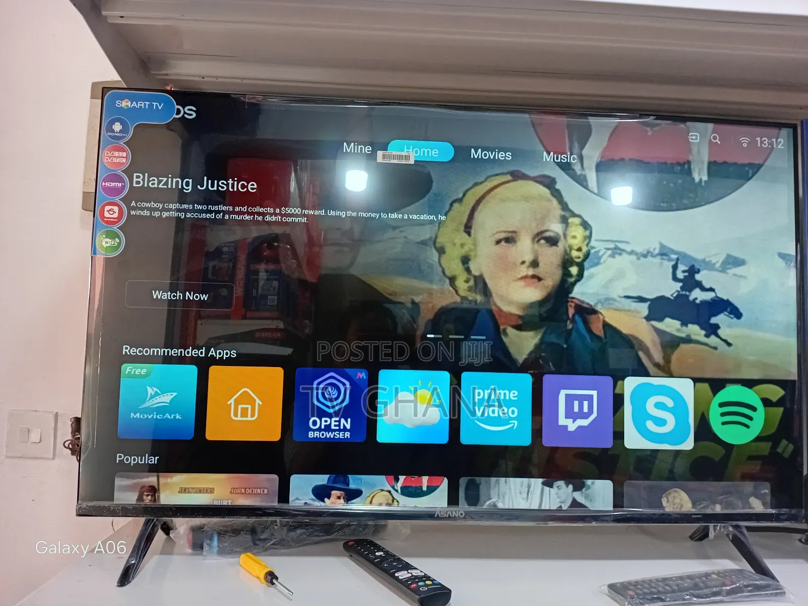 Asano 43 Inches Smart Digital Tv – Wifi, Hdmi Usb Ready