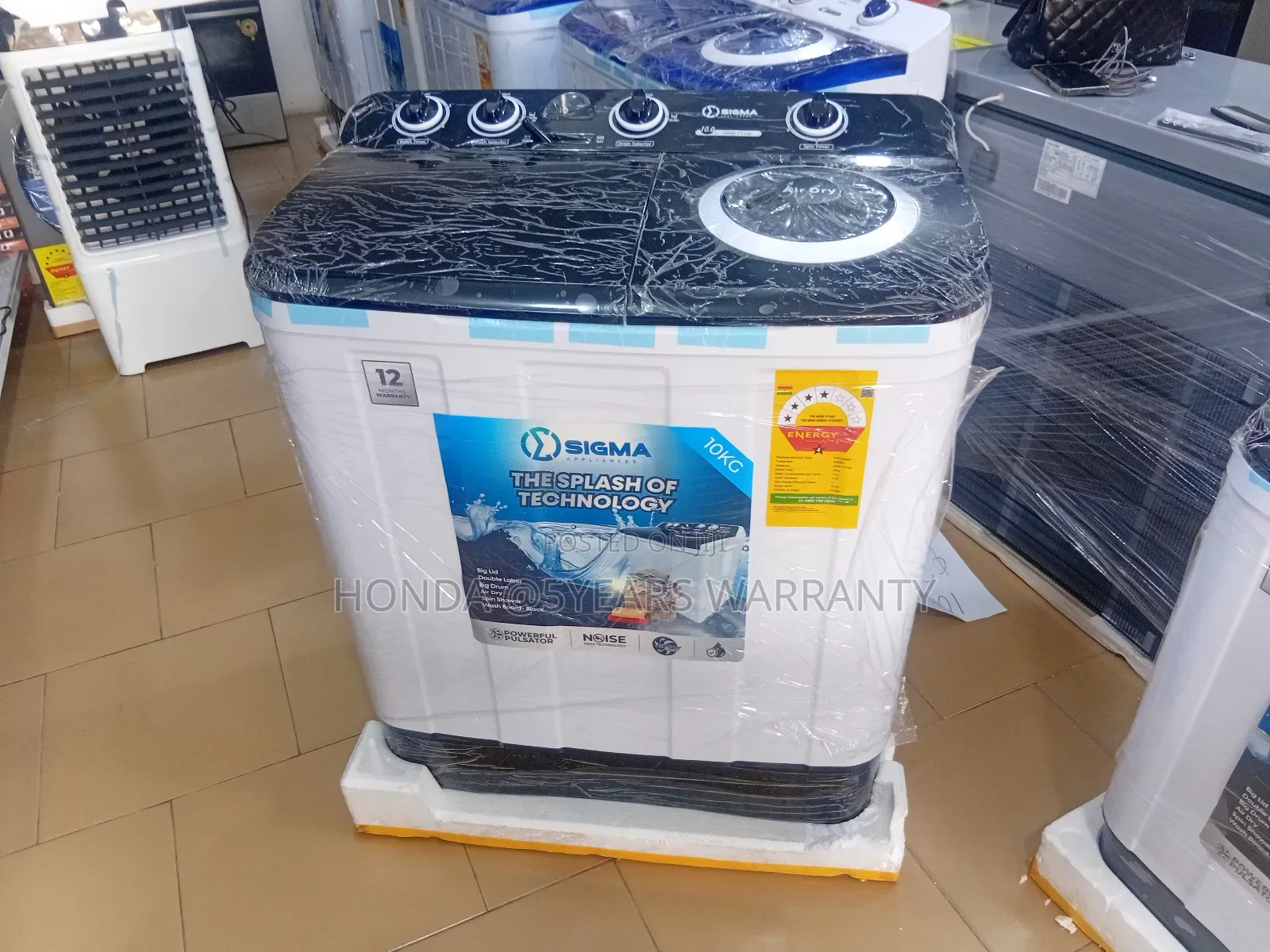 10kg Sigma Washing Machine Twin Tub Semi Auto