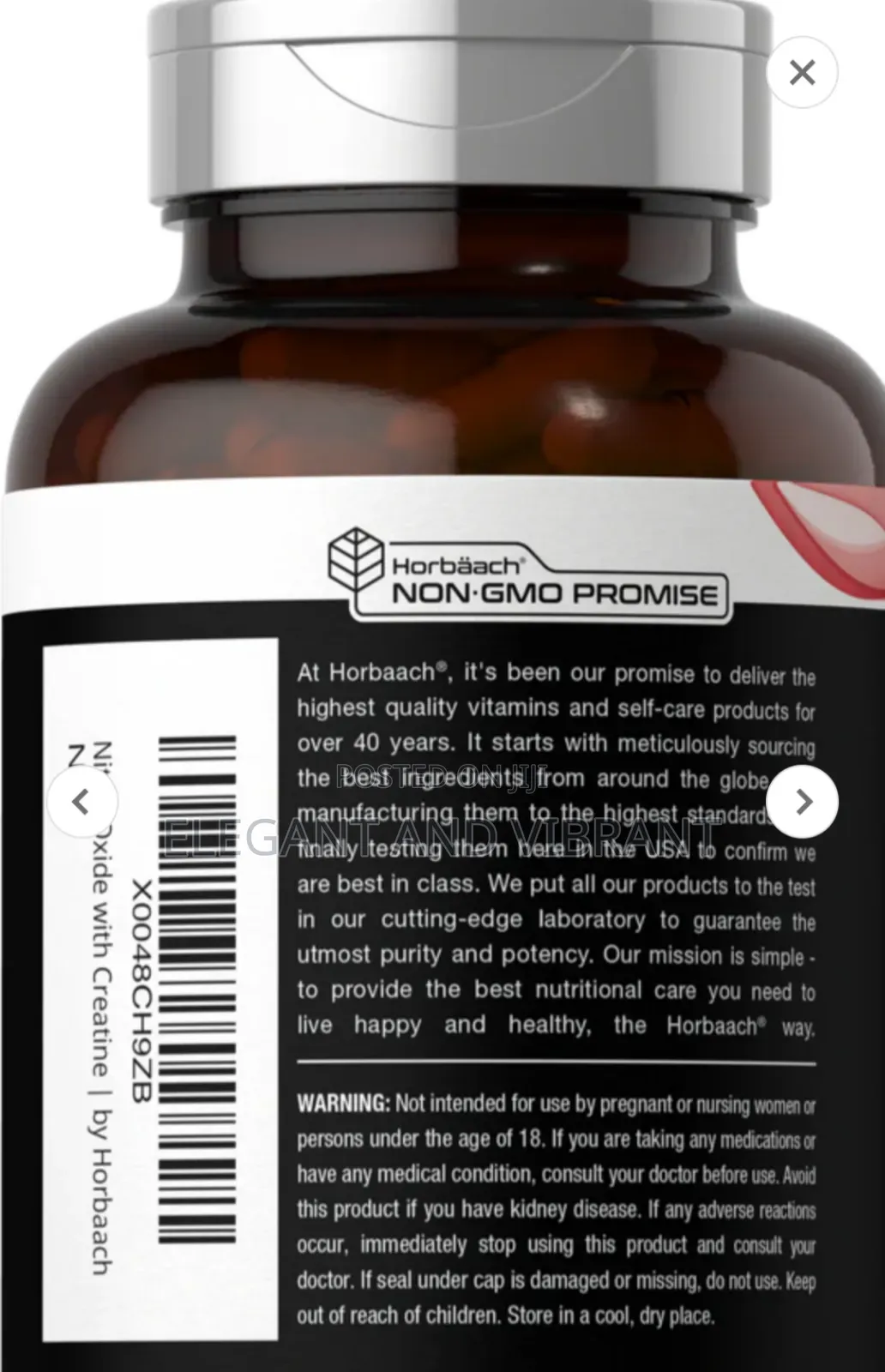 Nitric Oxide With Creatine | 100 Capsules