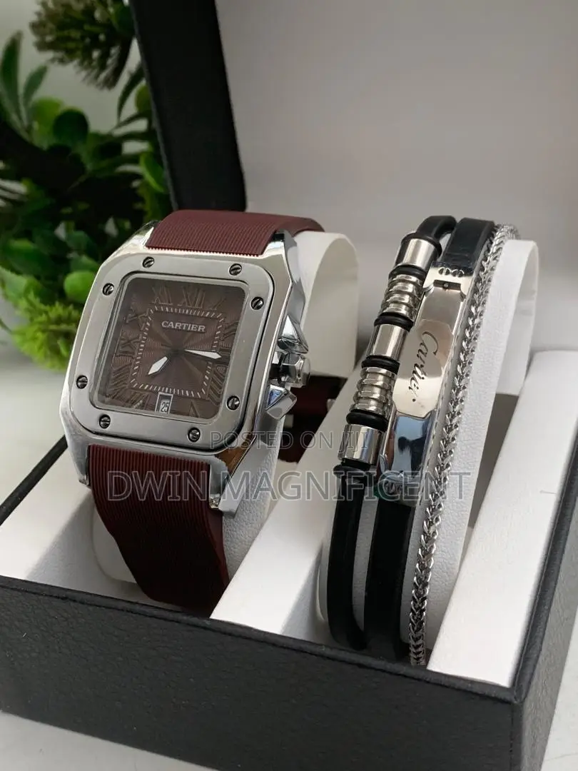 Cartier Santos Watch With Bracelet