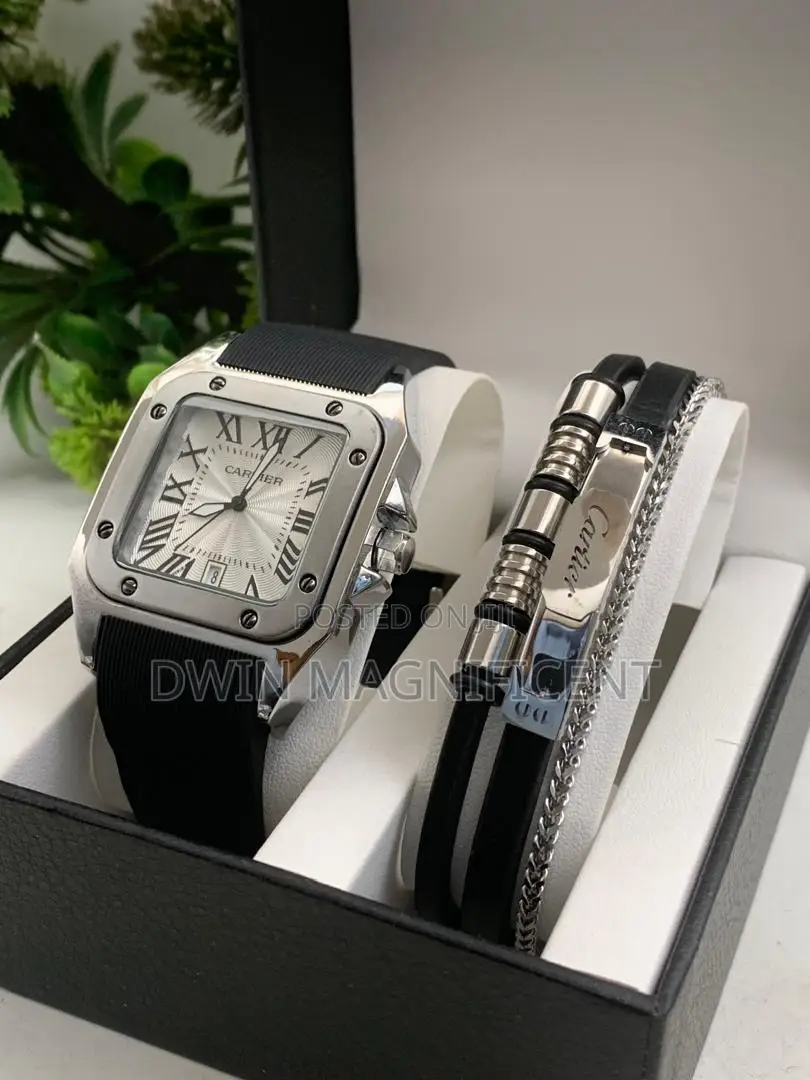 Cartier Santos Watch With Bracelet