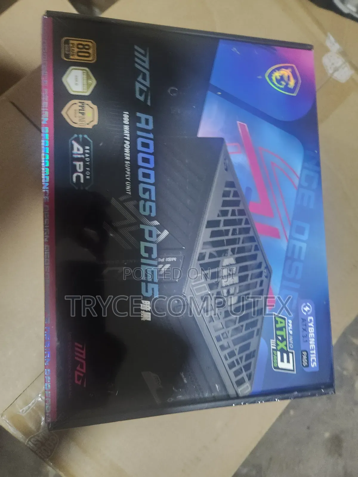 Msi MPG A1000gs Modular Gaming 1000w Power Supply Dual 12v-2x6 Cables