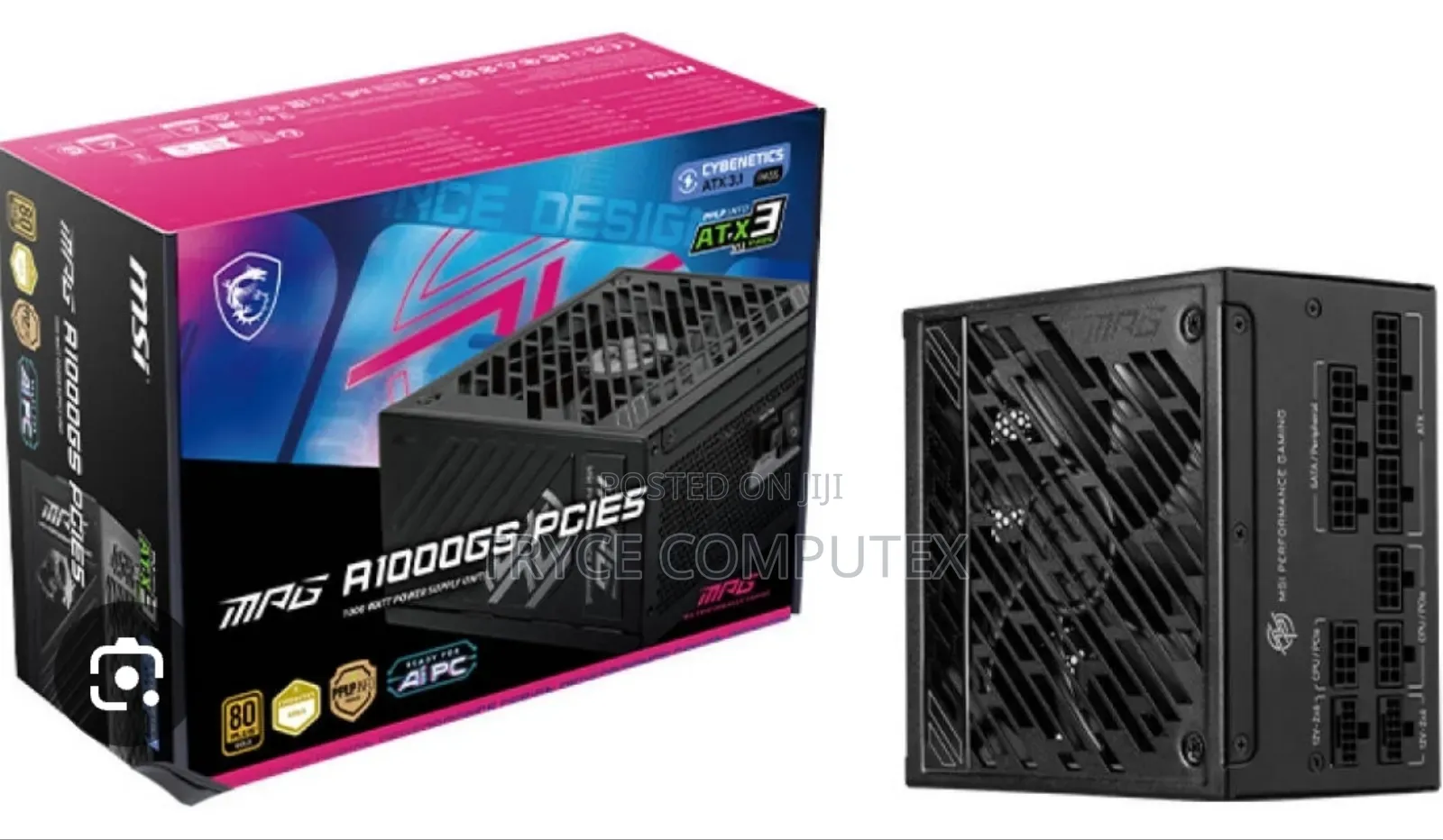 Msi MPG A1000gs Modular Gaming 1000w Power Supply Dual 12v-2x6 Cables
