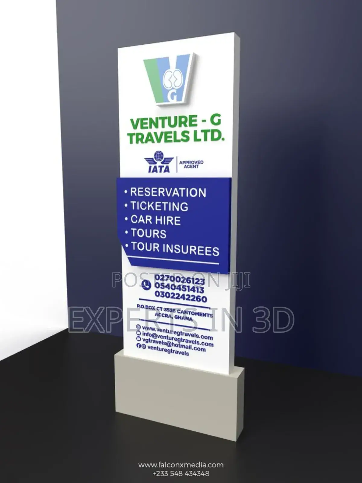 3d Signage Pylon for Directional Use