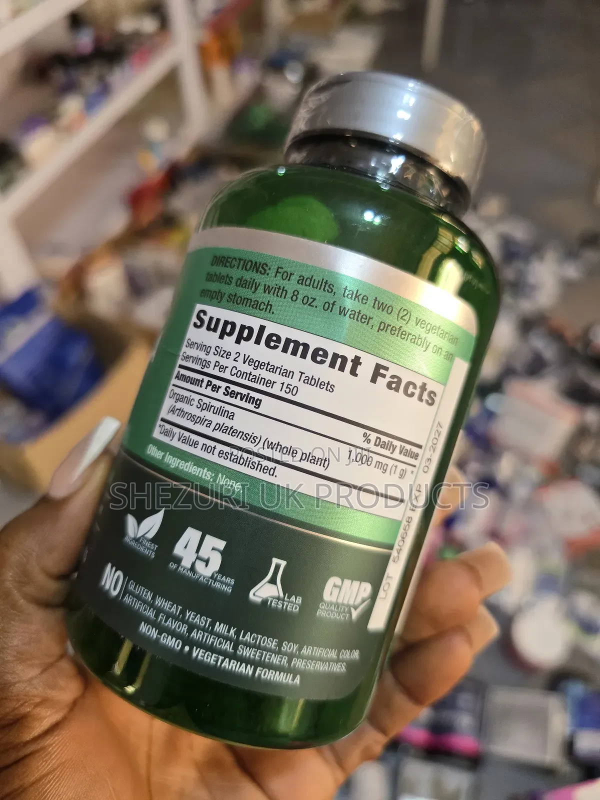 Organic Spirulina 1000mg