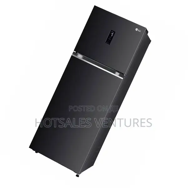 Lg 473l Top Freezer Fridge in Black With Auto Ice Maker - Gn-F452pfaq
