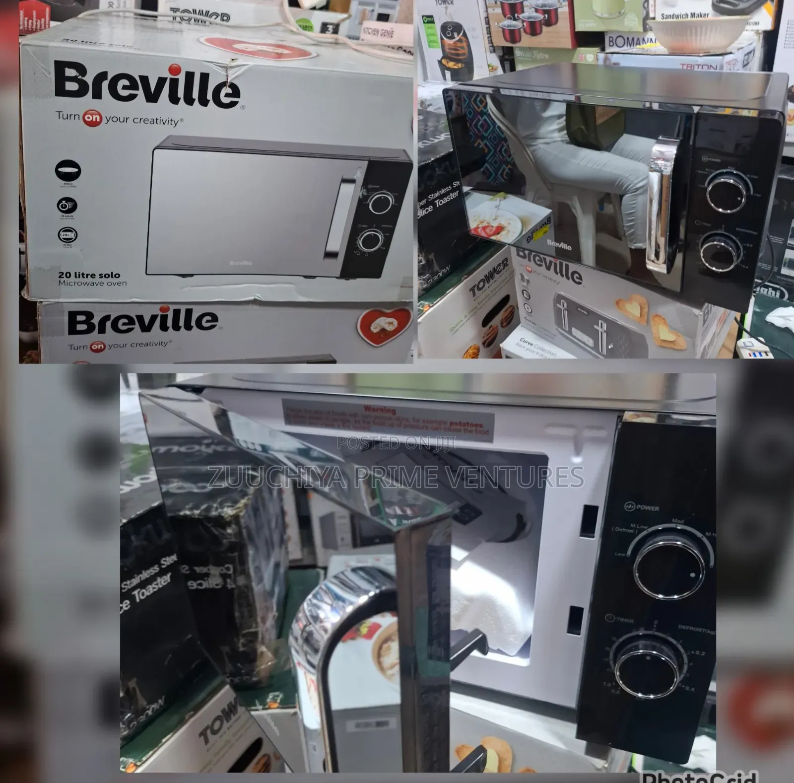 20.L Breville Black Manual Microwave Uk