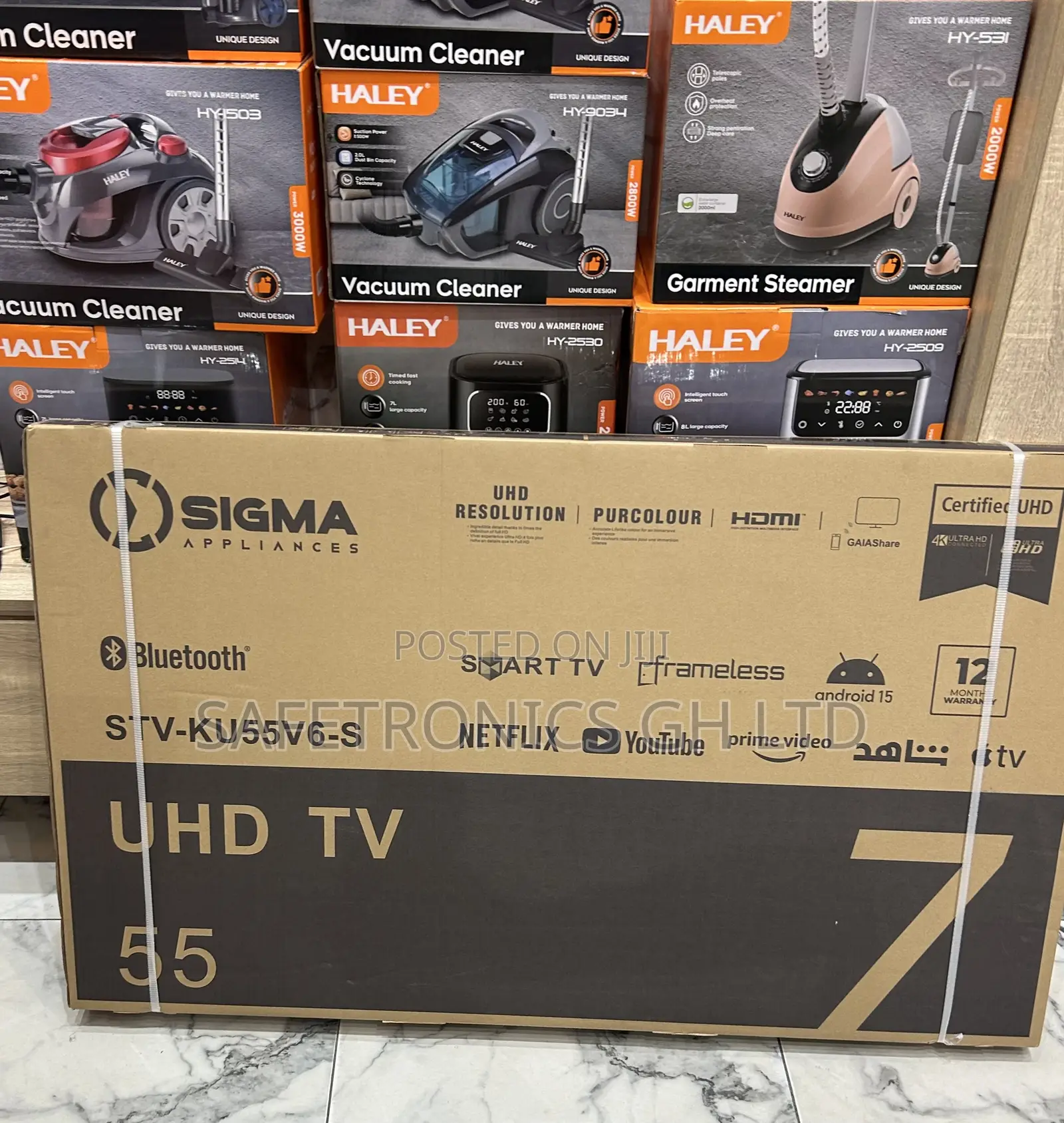 Purchase Smart Frameless 55 Inch Uhd Led Sigma Sig-Ku55v6-S Tv