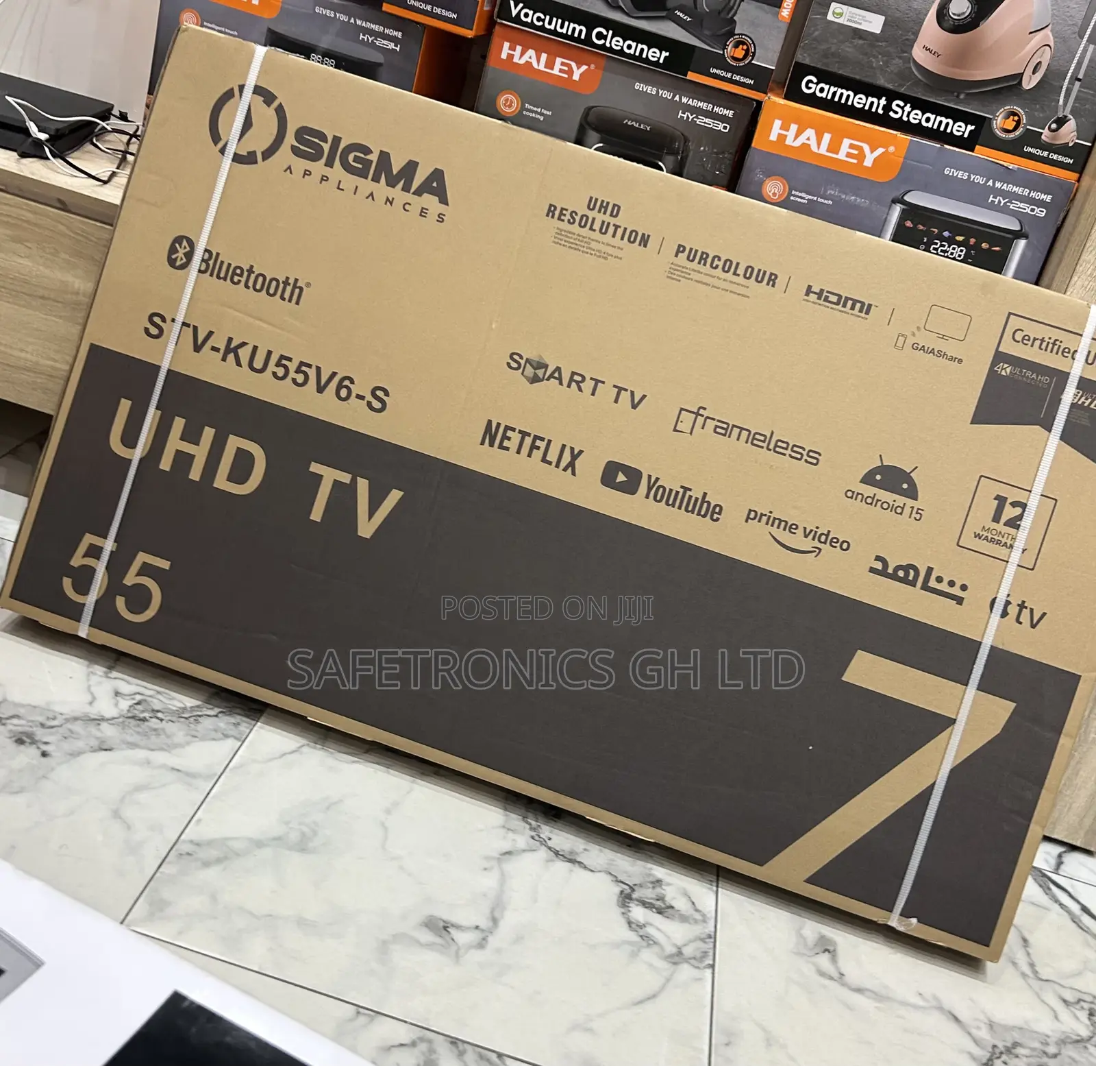 Purchase Smart Frameless 55 Inch Uhd Led Sigma Sig-Ku55v6-S Tv