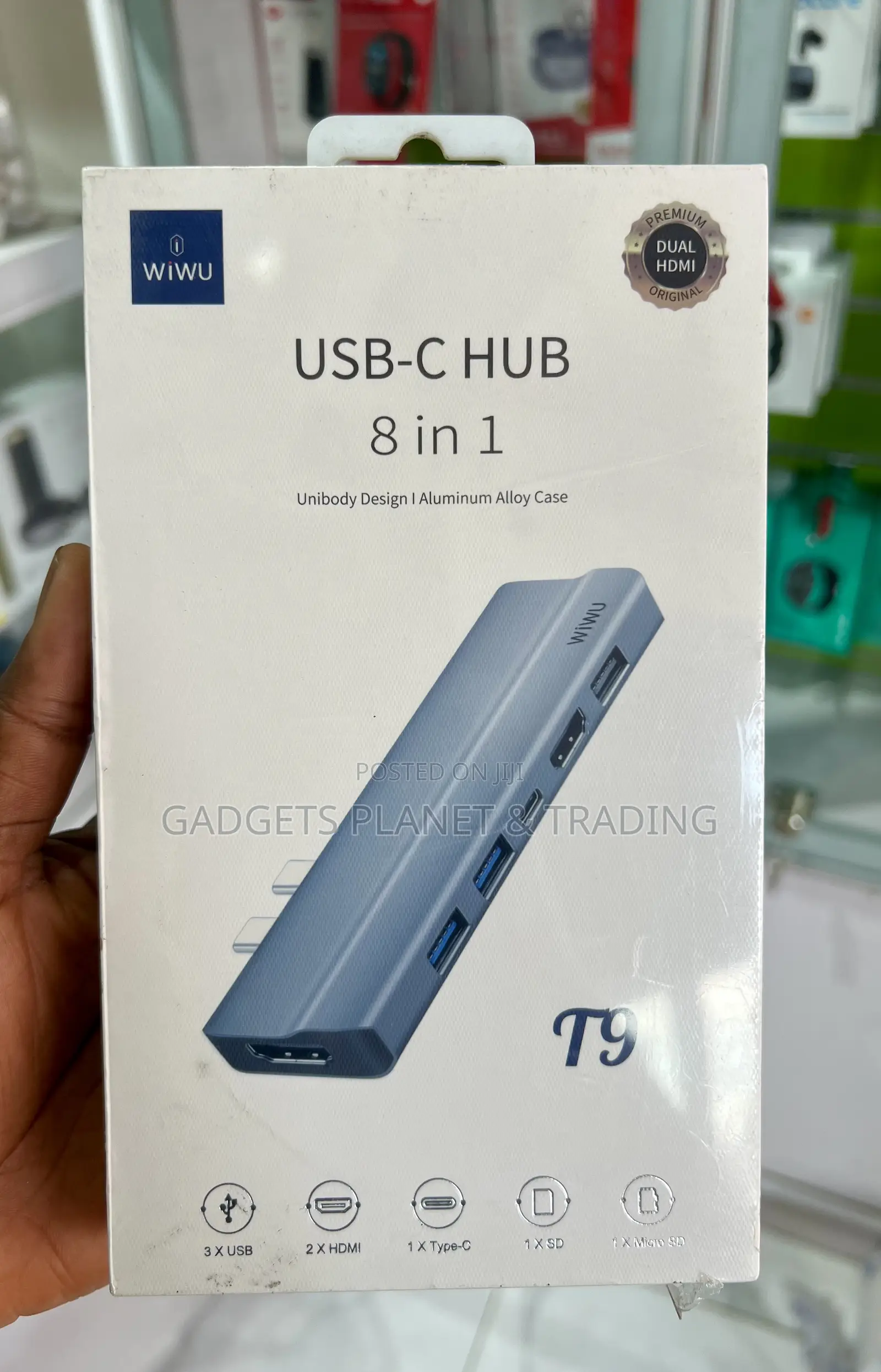 Wiwu 8-in-1 Usb-C Hub Docking Station - T9