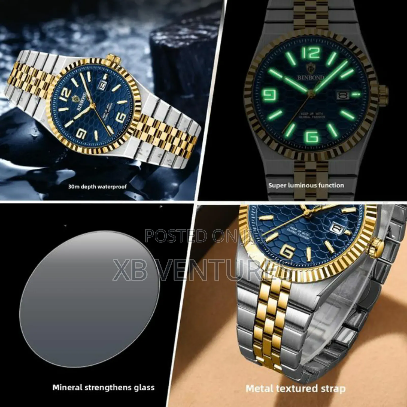 Men's
Waterproof Quartz
Night Light
Wrist Watch