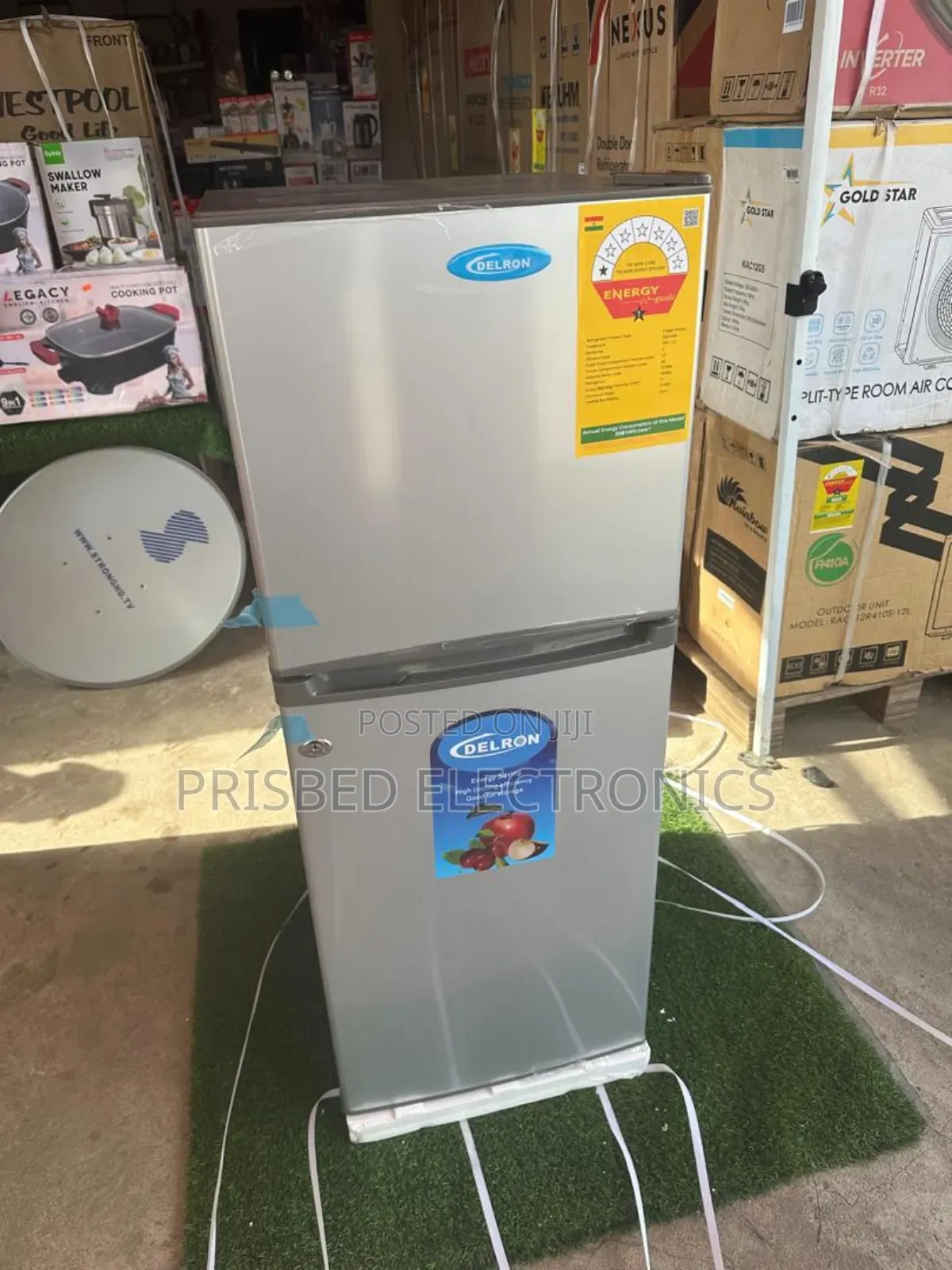 Delron Double Door Fridge 102 Litres Top Freezer