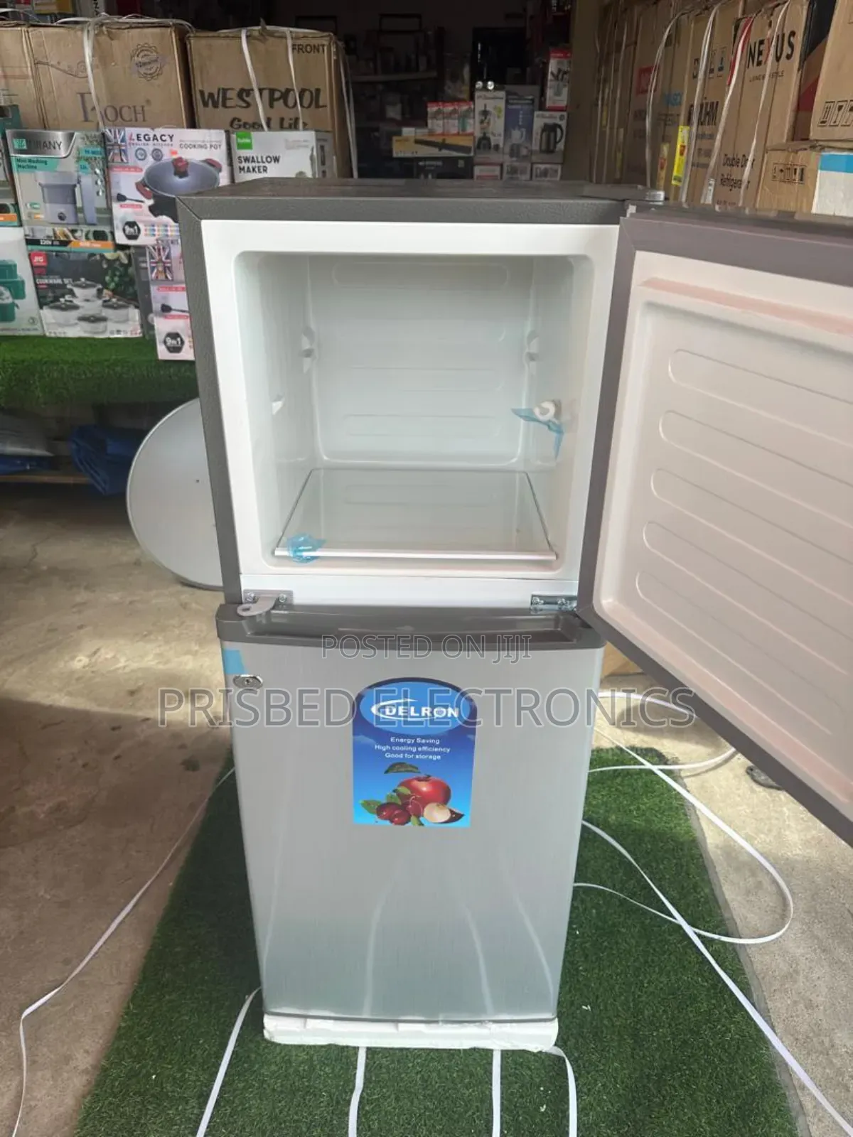 Delron Double Door Fridge 102 Litres Top Freezer
