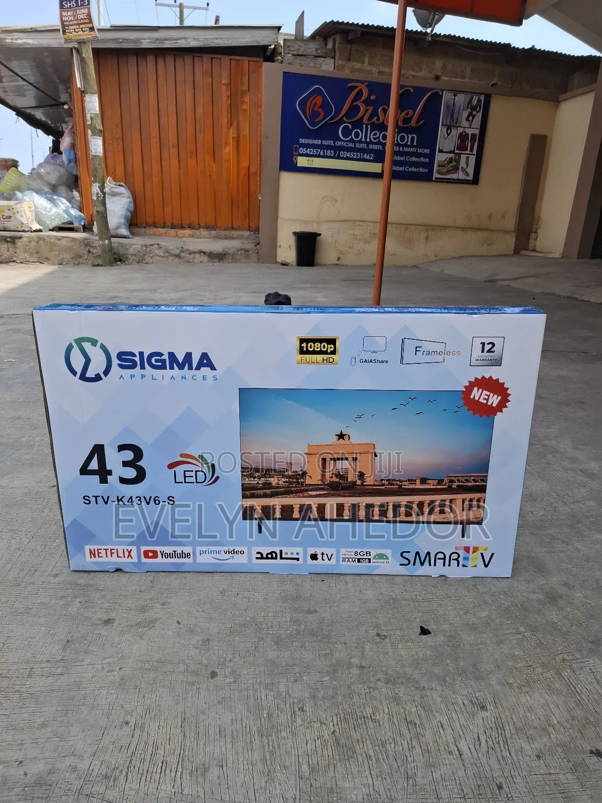 Sigma Framless 43 Inches Smart Tv With Antenna Input Available as Seen