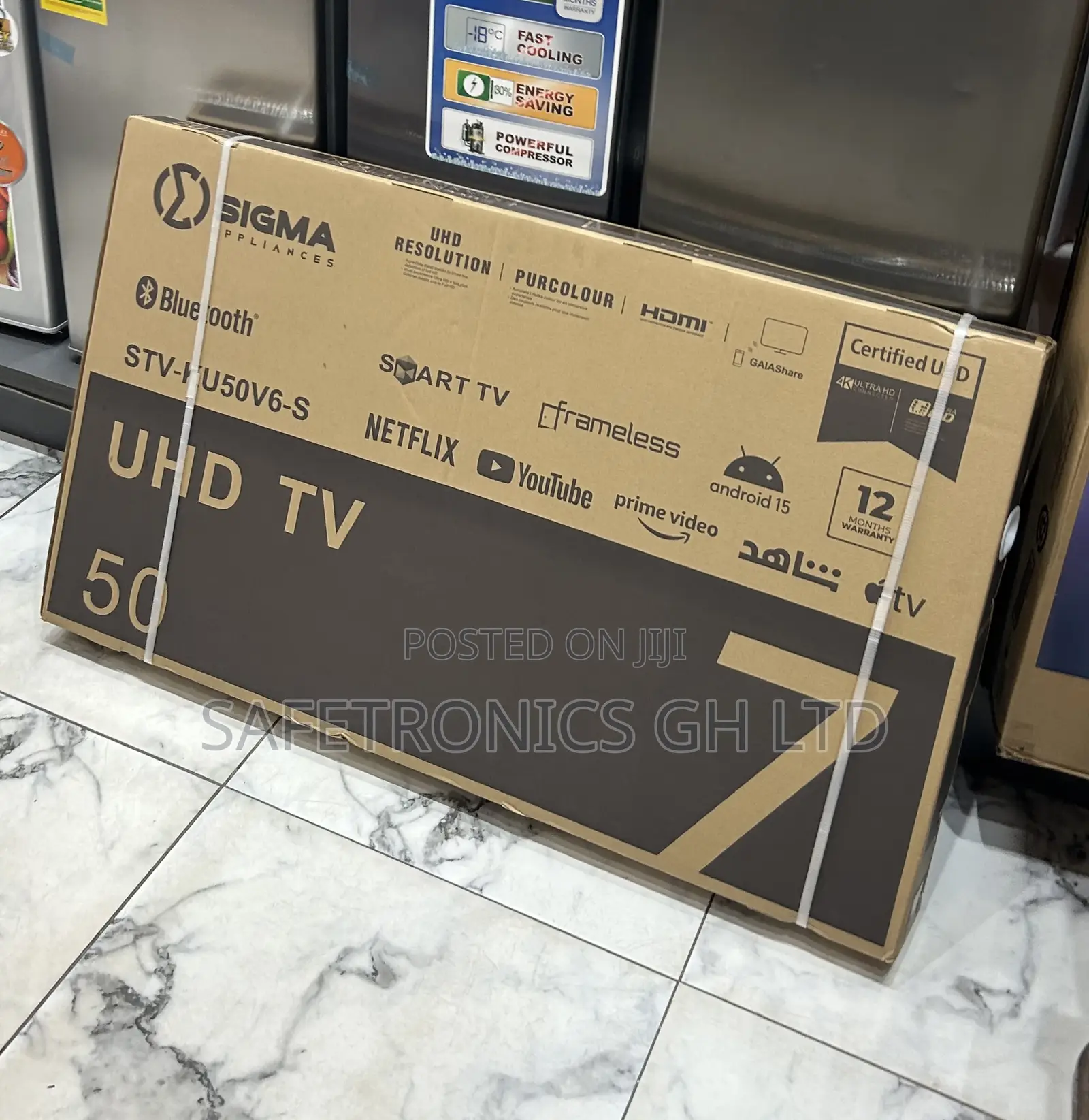 Just Choose Frameless Uhd Led 50 Inch Smart Sigma STV-Ku50v6-S Tv