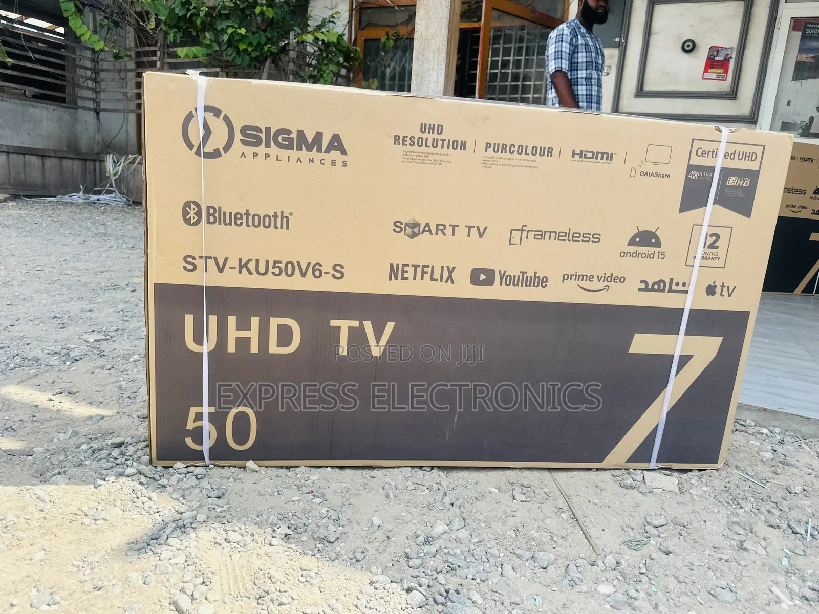 Text 10gig for Sigma Television Uhd Smart 50”Sig-Ku50v6-S