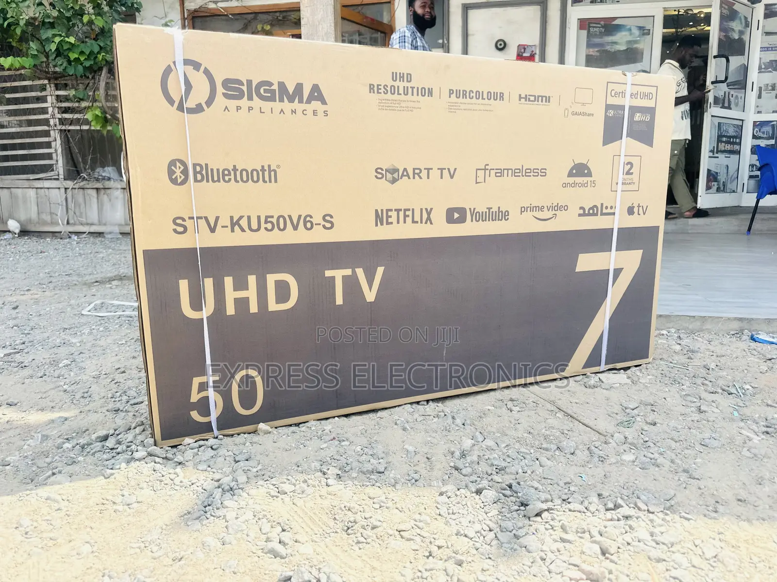 Brand New Slim Frameless Uhd Smart Sigma 50” Sig-Ku50v6-S