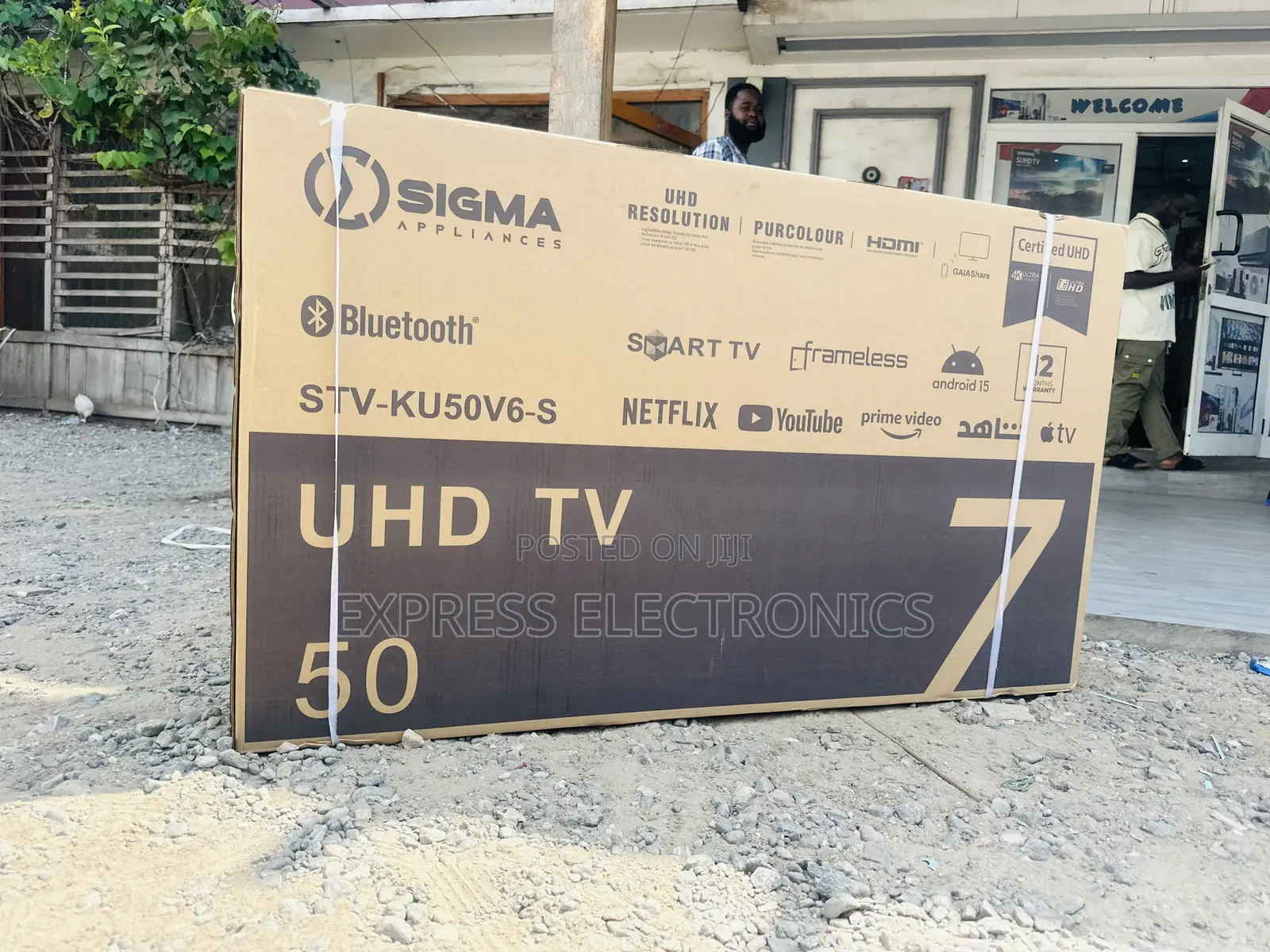 Brand New Slim Frameless Uhd Smart Sigma 50” Sig-Ku50v6-S