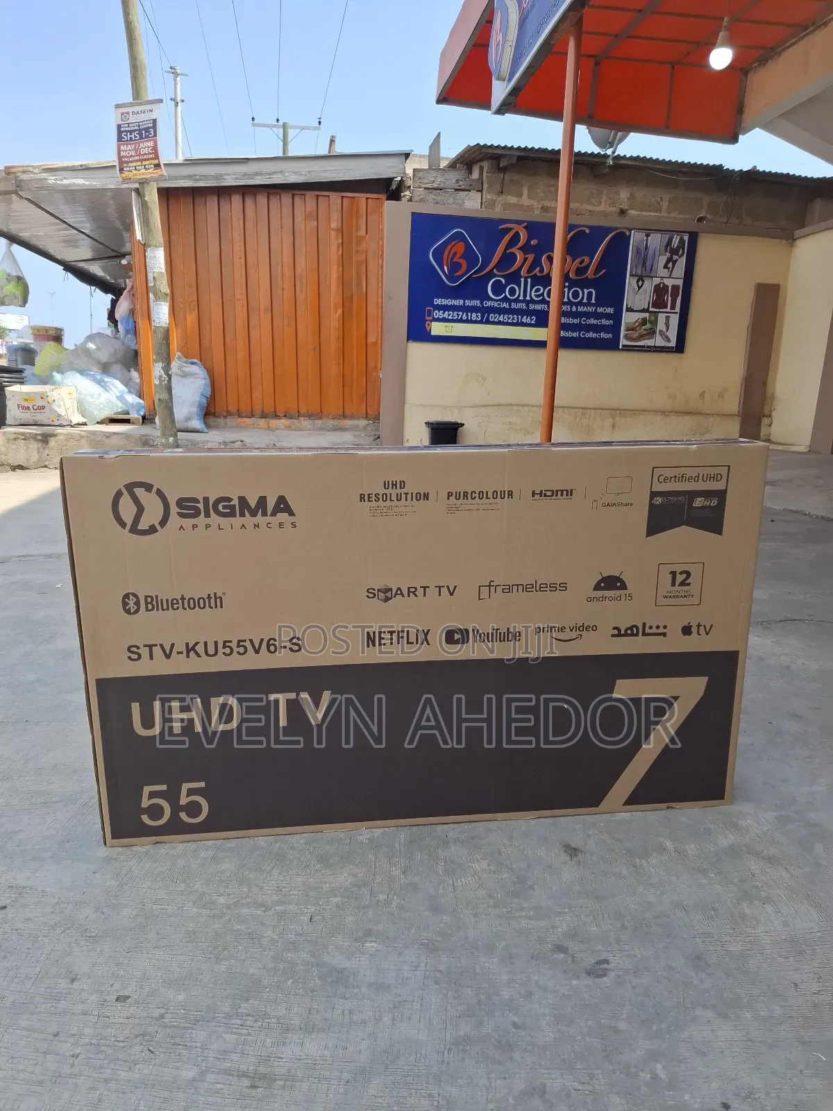 Bright Picture Quality of Sigma 55 Inches Smart Android Tv Uhd