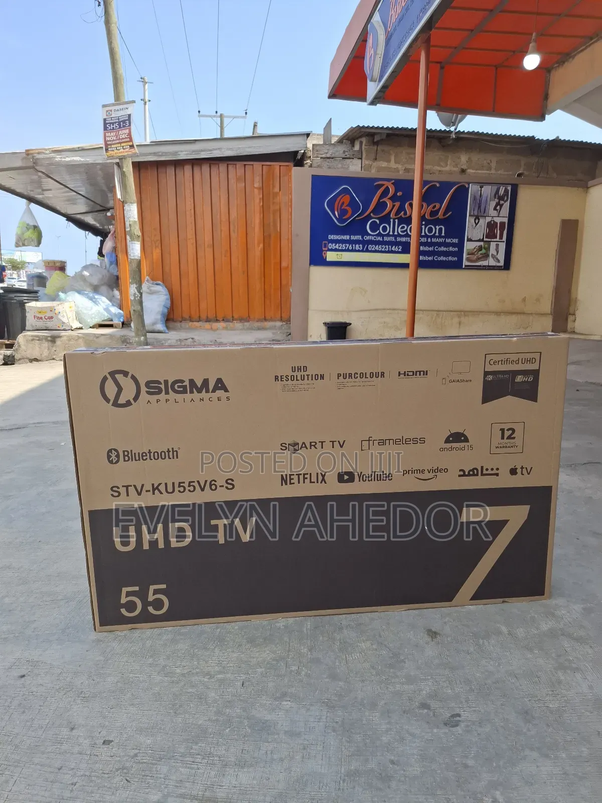 Bright Picture Quality of Sigma 55 Inches Smart Android Tv Uhd