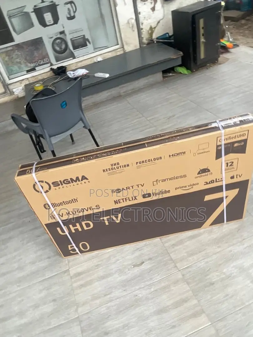 Sigma 50-Inch Frameless Uhd Smart Television With Netflix Youtube