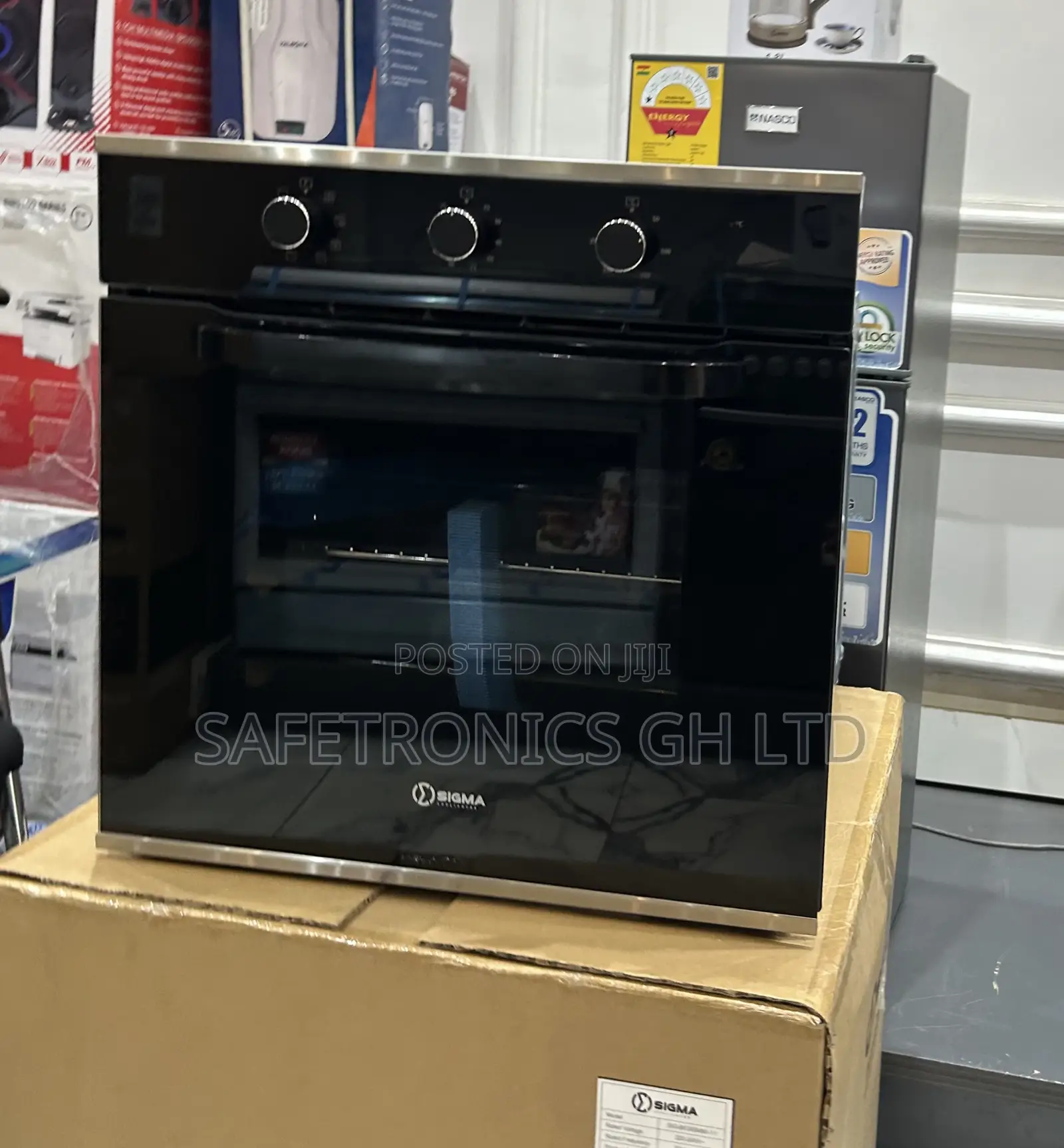 Long Lasting Sigma Black Glass Sig-Bio-65m80-11 Electric Built-in Oven