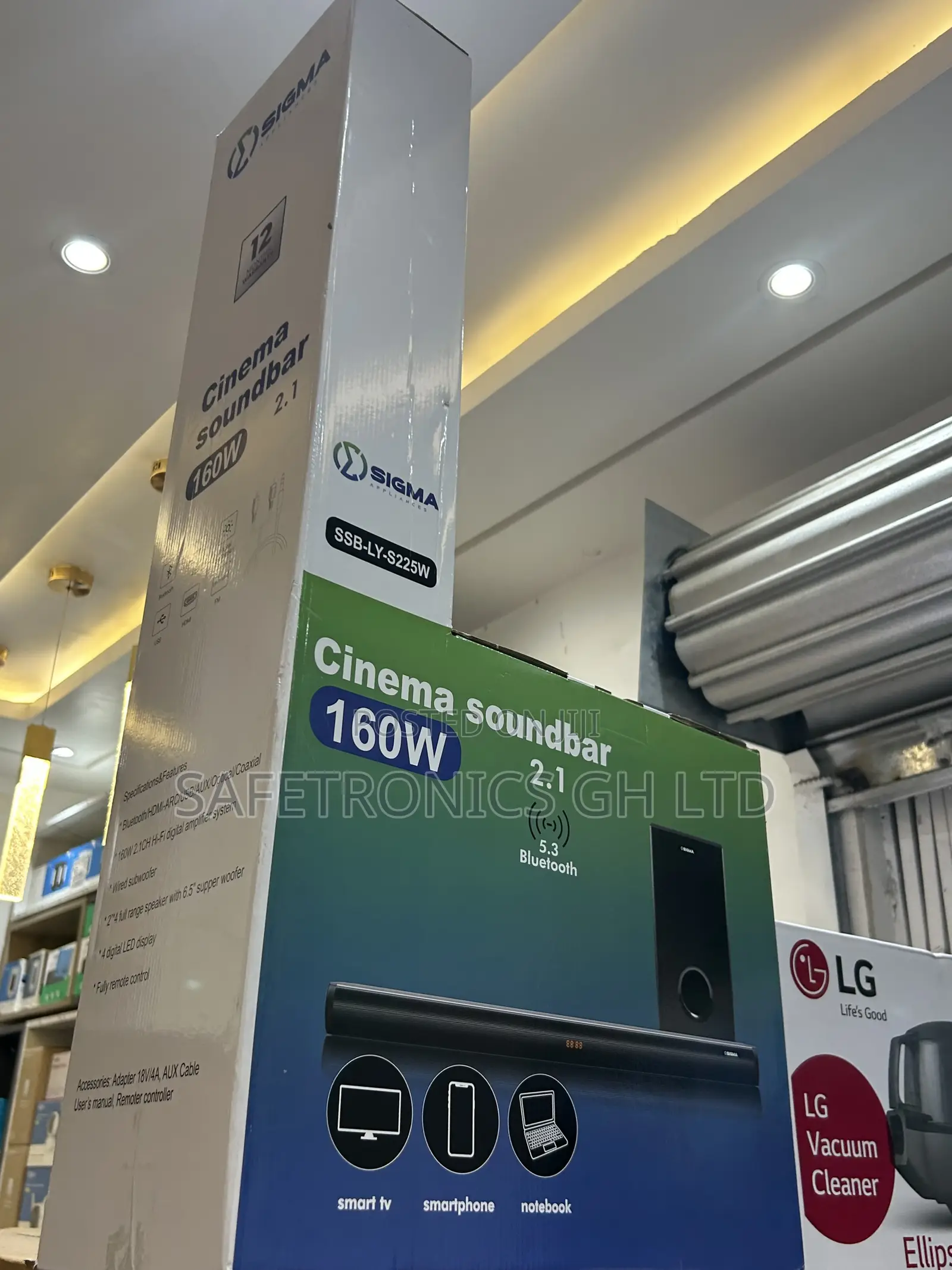 Grab Best Bluetooth Wireless Sigma 160 Watts SSB-Ly-S225w Soundbar