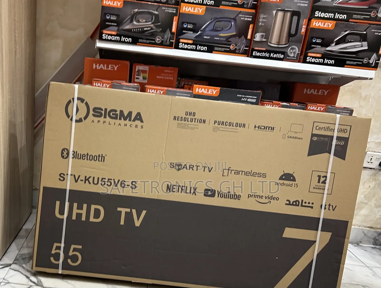 Original 55 Inch Led Uhd Ultra Sigma Sig-Ku55v6-S Frameless Tv