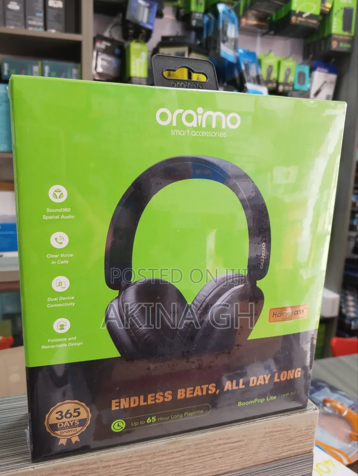 Oraimo Boompop Lite Bluetooth Headset Ohp-317