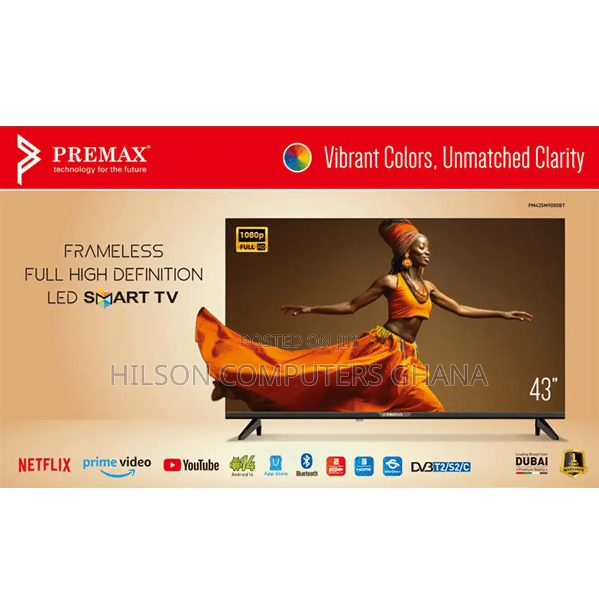 Premax 43′′ Frameless Smart Full Hd Led Tv Pm43sm9000bt