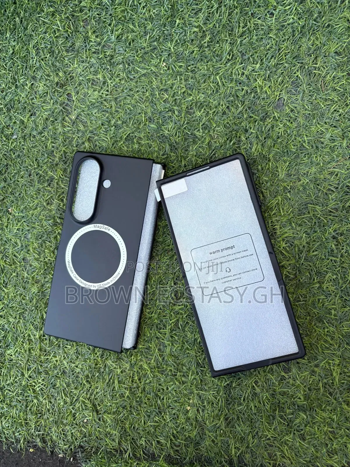 Mette Black Z Fold 7 Case With Screen Protector