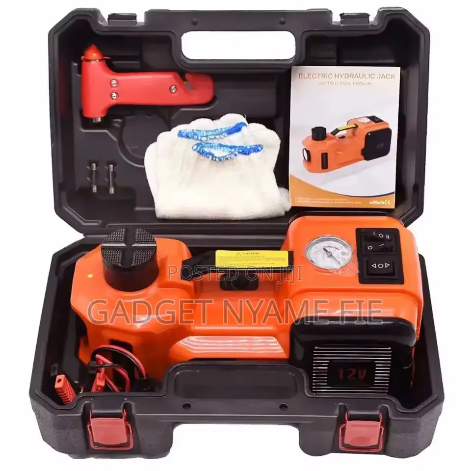 2 in 1 Electronic Car Jack With Tyre Inflator