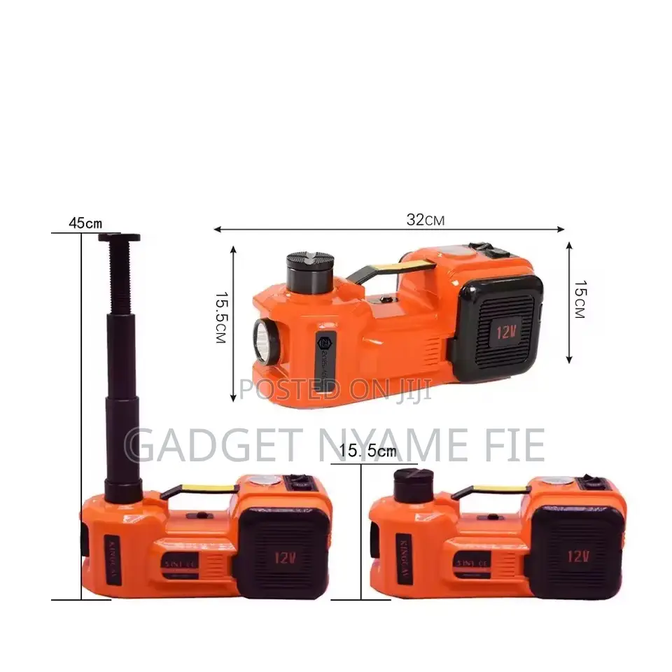 2 in 1 Electronic Car Jack With Tyre Inflator