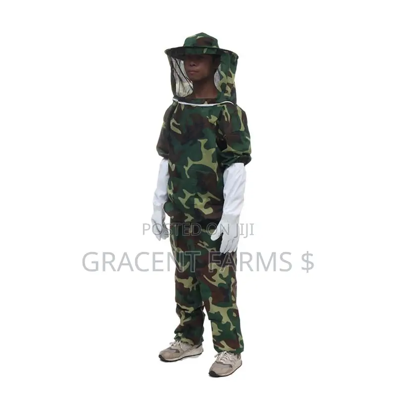 1-zipper Army Green Camouflage Cowboy Beesuit (Top And Trouser Model)