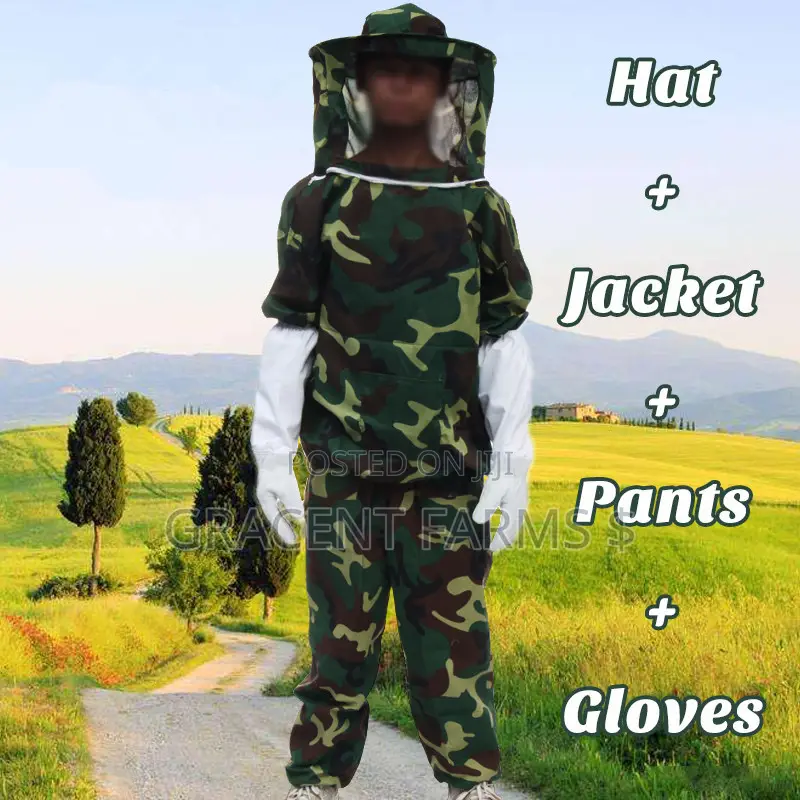 1-zipper Army Green Camouflage Cowboy Beesuit (Top And Trouser Model)
