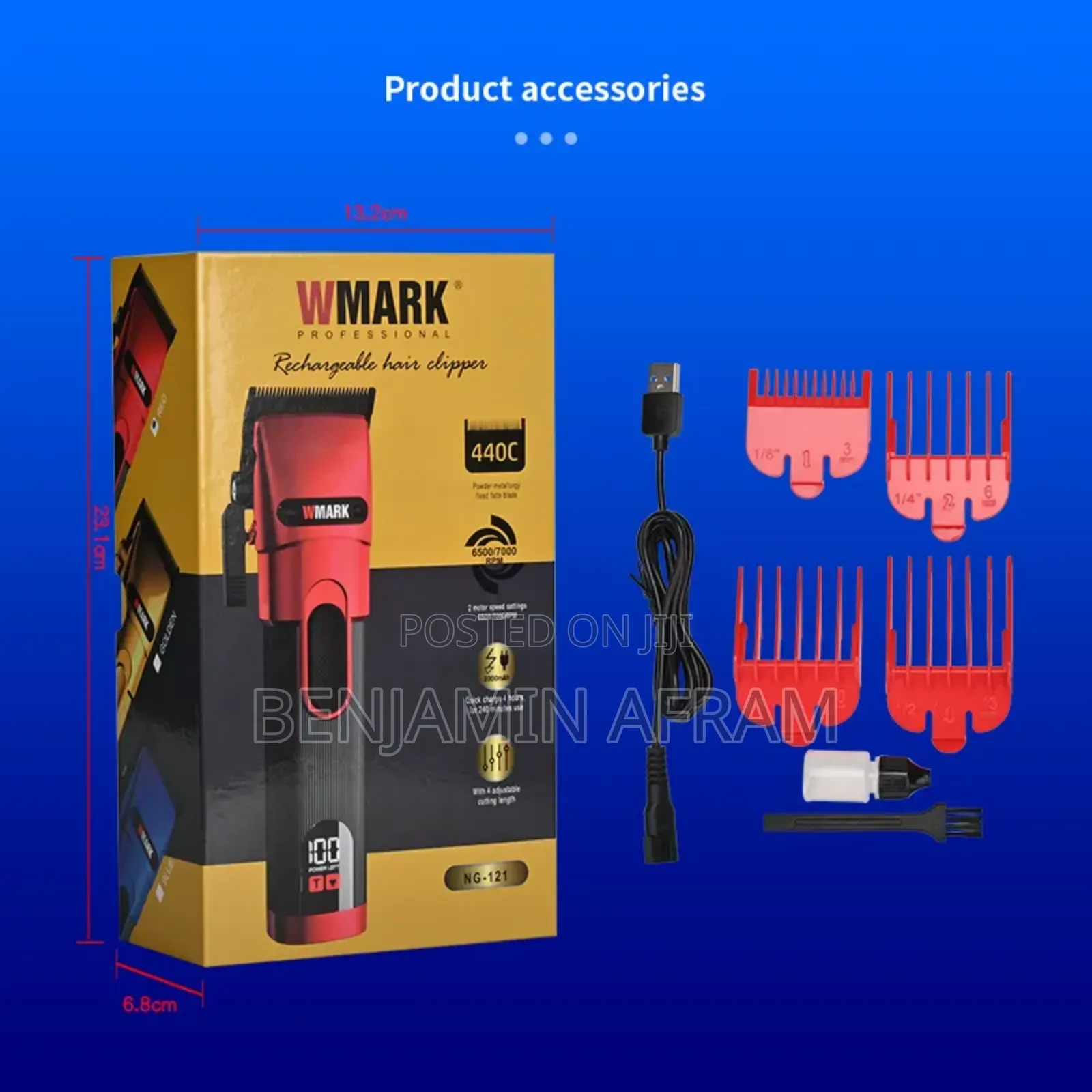 Men's Grooming Cordless Hair Clippers. Ng-121
