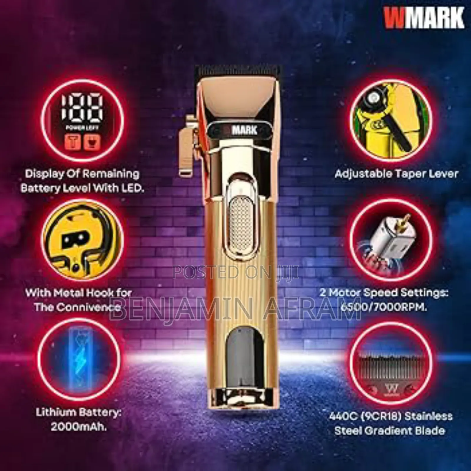 Wmark Power RMP Hair Clippers. High Speed Barbering Machine