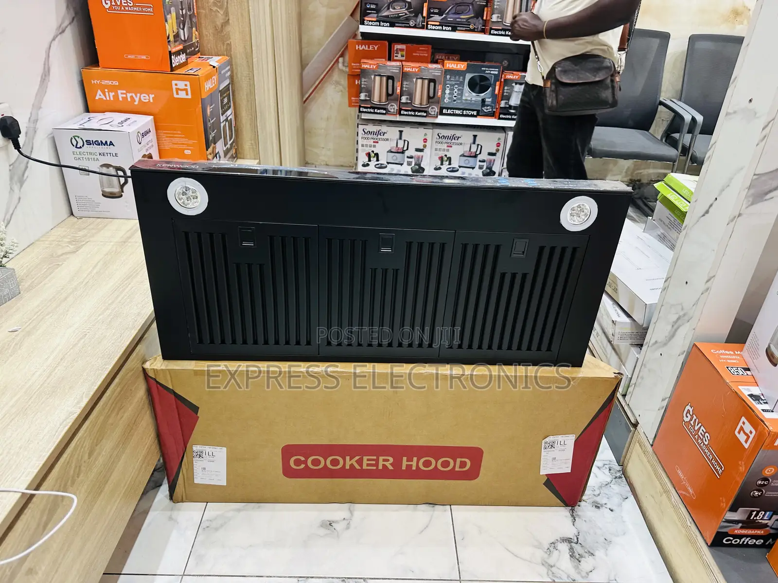 Brand New Kenwood Black Heat Range Hood Extractor 90cm