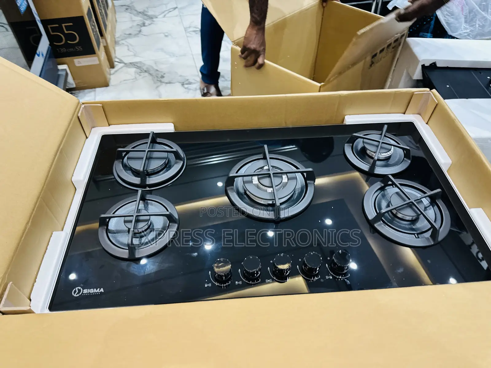 Available Now at Store Sigma 5hob Gas Built in Cooker 90cm