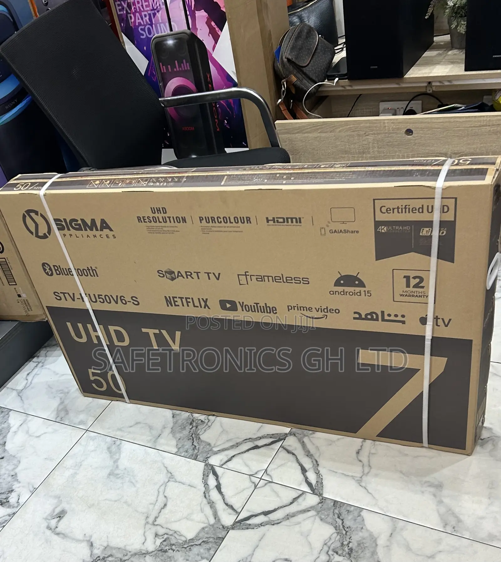 Get Quality Frameless 50 Inch Sigma Led Uhd Sig-Ku50v6-S Tv