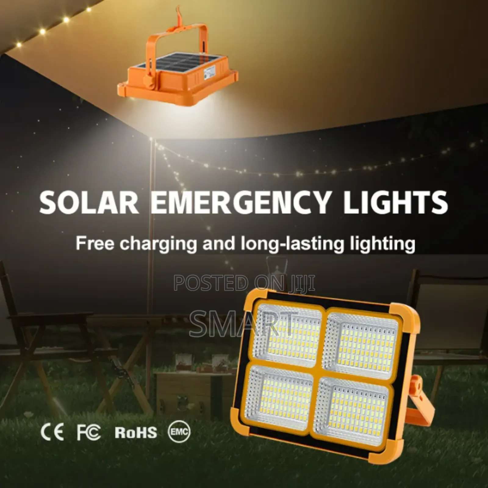 150w Solar Indoor and Outdoor Potable Emergency Led Flood Light